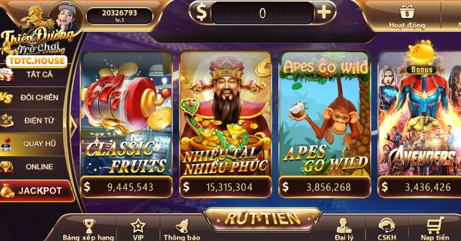 Hình ảnh minh họa slot game và trò bắn cá với đồ họa sống động